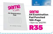 Game A4 Examination Pad Punched 100 Page