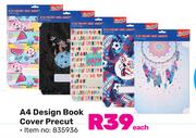 A4 Design Book Cover Precut-Each