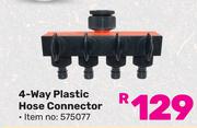 Garden Master 4 Way Plastic Hose Connector