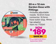 Garden Master 20m x 12mm Garden Hose With Fittings