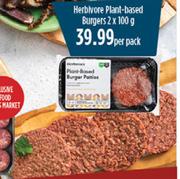 Herbivore Plant Based Burgers-2x100g Per Pack