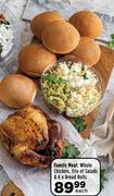 Family Meal: (Whole Chicken, Trio Of Salads & 6 x Bread Rolls)-Each