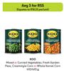 Koo Mixed Or Curried Vegetables,Fresh Garden Peas,Creamstyle Corn Or Whole Kernel Corn-3 x 410g/420g