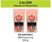 Six Gun Grill BBQ Seasoning-For 2 x 200g