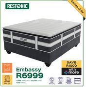 Restonic Embassy 152cm Queen Bed Set