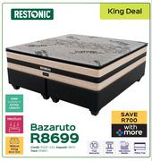 Restonic Bazaruto 183cm King Bed Set