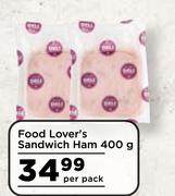 Food Lover's Sandwich Ham-400g Per Pack