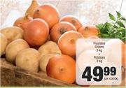 Freshline Onions 3Kg + Potatoes 3Kg-Per Combo