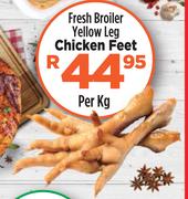 Fresh Broiler Yellow Leg Chicken Feet-Per Kg
