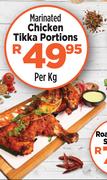 Marinated Chicken Tikka Portions-Per Kg
