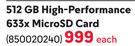 Lexar 512GB High Performance 633x Micro SD Card-Each