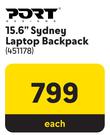 Port 15.6" Sydney Laptop Backpack