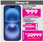 Apple iPhone 16 128GB Smartphone-On 2.6GB Red Core More Data