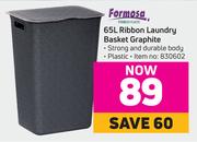 Formosa 65Ltr Ribbon Laundry Basket (Graphite)