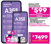 2 x Samsung Galaxy A35 5G-On 1.3GB Red Top Up Core More Data + Flexi 80