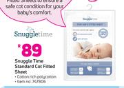 Snuggletime Snuggle Time Standard Cot Fitted Sheet