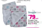 Snuggletime Snuggle Time Sherper Blanket Blue Or Pink-Each