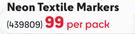Faber Castell Neon Textile Markers-Per Pack