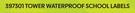 Tower Waterproof School Labels 397301-Each