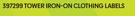 Tower Iron On Clothing Labels 397299-Each