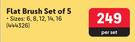 Faber Castell Flat Brush Set Of 5 Sizes 6, 8, 12, 14, 16-Per Set