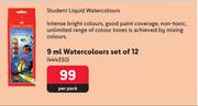 Faber Castell Student Liquid 9ml Water Colours Set Of 12-Per Pack