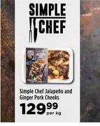 Simple Chef Jalapeno & Ginger Pork Cheeks-Per Kg