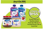 Purity From 6/7 Months Infant Food Jar 125ml Or Pureed Pouch 110ml-For 4