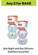 Nuk Night & Day Silicone Soothers Assorted-For 2