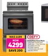 Defy 4 Solid Plate Stove (Black)