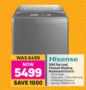 Hisense 13kg Top Load Titanium Washing Machine (WTX1302T)