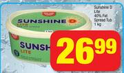 Sunshine D Lite 40% Fat Spread Tub-1Kg