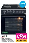 Univa 4 Plate Undercounter Oven & Hob Set U336B