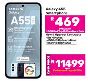 Samsung Galaxy A55 5G Smartphone-On 1.3GB Red Top Up Core More Data