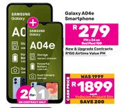 2 x Samsung Galaxy A04e Smartphone-On Red Flexi 150