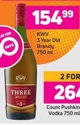 KWV 3 Year Old Brandy-750ml