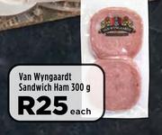 Van Wyngaardt Sandwich Ham-300g Each