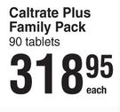 Caltrate Plus Family Pack 90 Tablets-Each