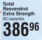 Solal Resveratrol Extra Strength 60 Capsules