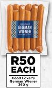 Food Lover's German Wiener-360g Each