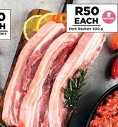Pork Rashers-500g Each