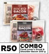 Food Lover's Diced & Shoulder Bacon 200g Combo