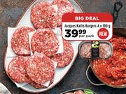 Jacques Kallis Burgers-4 x 100g Per Pack