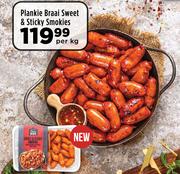 Plankie Braai Sweet & Sticky Smokies-Per kg