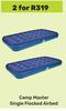 Camp Master Single Flocked Airbed-For 2