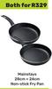 Mainstays 28cm + 24cm Non Stick Fry Pan-Both For