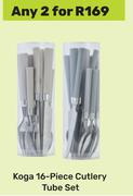 Koga 16 Piece Cutlery Tube Set-For 2