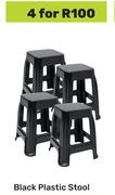 Black Plastic Stool-For 2
