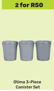 Otima 3 Piece Canister Set-For 2