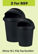 Otima 12L Flip Top Dustbin-For 2